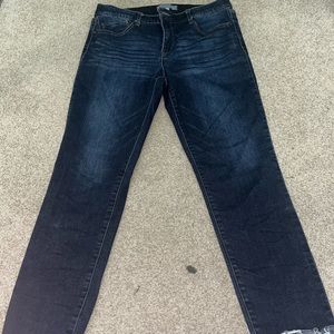 Wit &Wisdom frayed jeans elastic waist around back.size 12 . Super soft